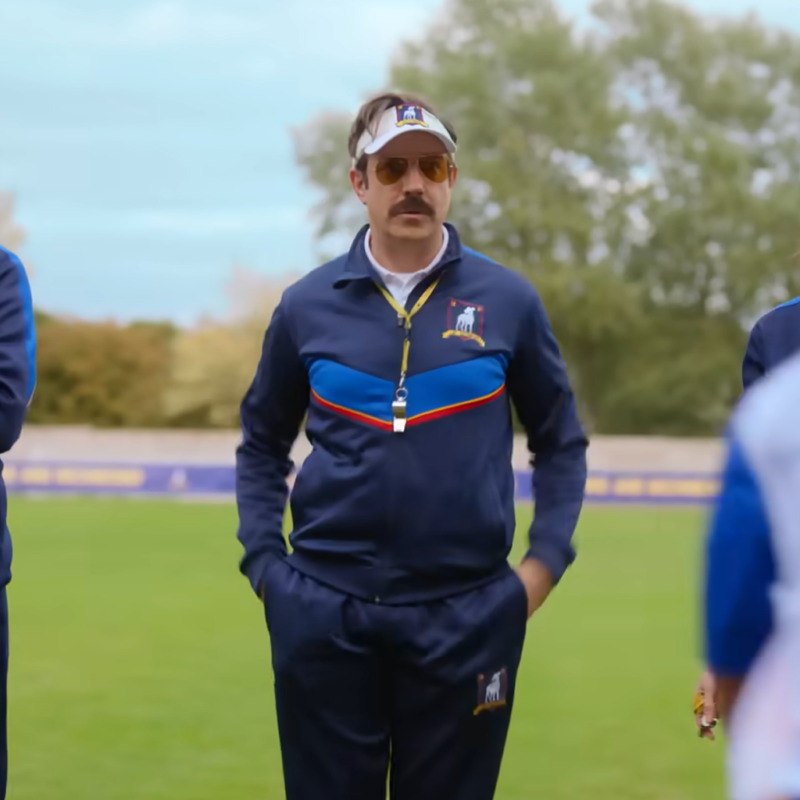 Ted Lasso S04 Jason Sudeikis Track Jacket outfit look