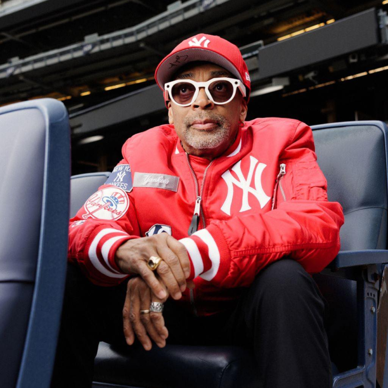 Yankees MA-1 Spike Lee Red Jacket street style