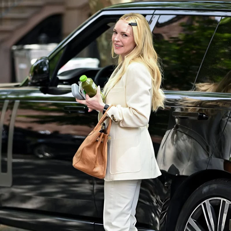 Count Me Lies Lindsay Lohan White Blazer