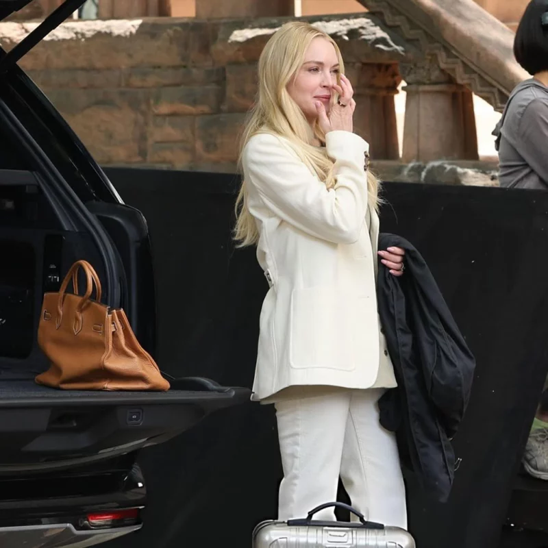 Count Me Lies Lindsay Lohan White Blazer
