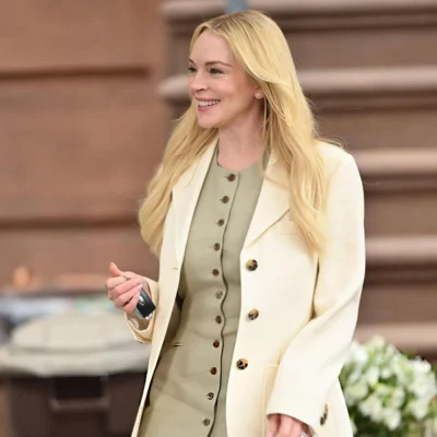 Count Me Lies Lindsay Lohan White Blazer