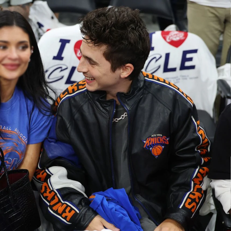 Date Night At Game Four TimotheÌe Chalamet Jacket