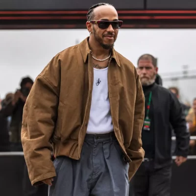 British Grand Prix Lewis Hamilton Brown Jacket
