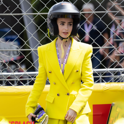 Lily Collins Monaco GP Blazer