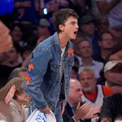 NY Knicks TimothÃ©e Chalamet Denim Jacket