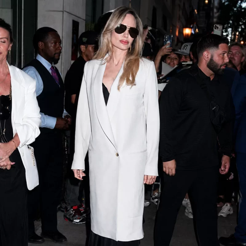 NYC Screening Couture Angelina Jolie Coat