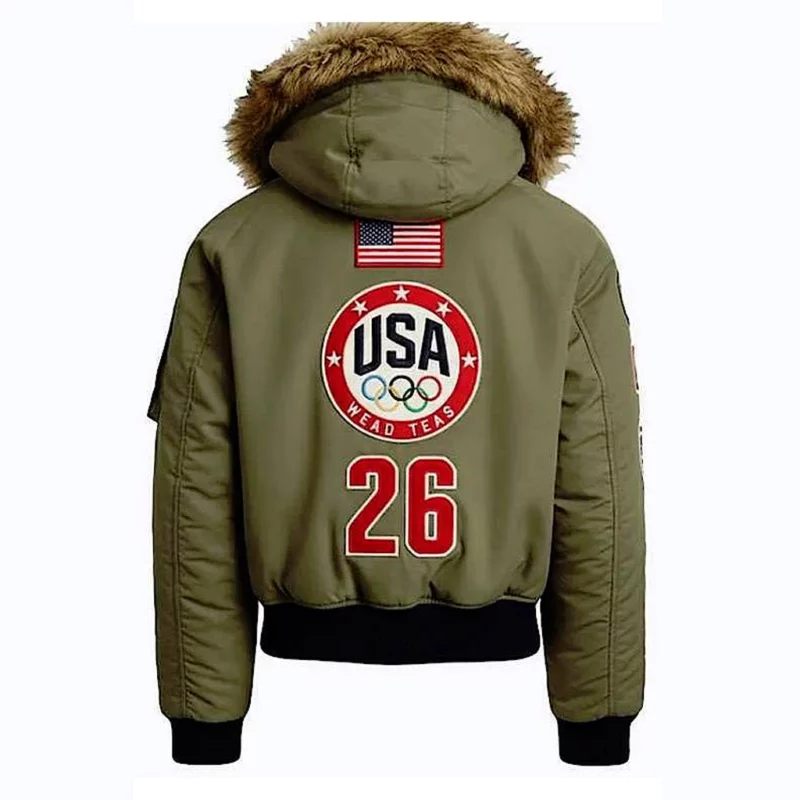 Olympic 2026 Team USA 26 Green Jacket