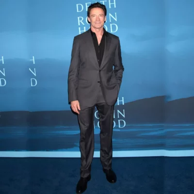 The Death Of Robin Hood Premiere Hugh Jackman Suit