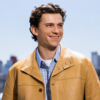 Press Tour Photocall Tom Holland Beige Jacket