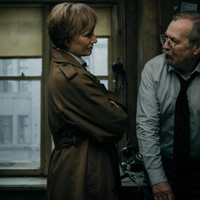 Slow Horses 2026 Kristin Scott Thomas Brown Coat
