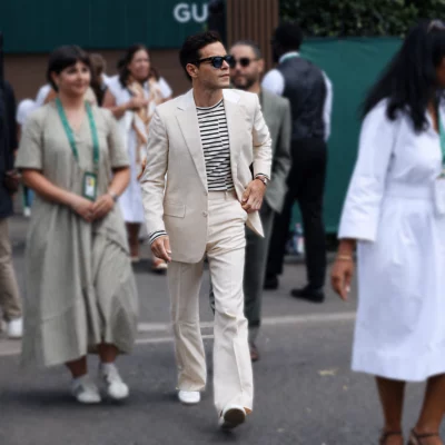 Wimbledon 2026 Rami Malek Suit