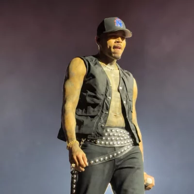 Boston chris brown black vest