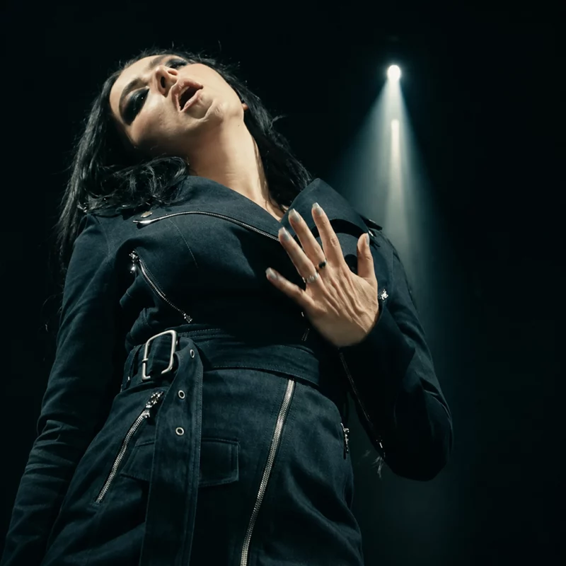 Charli XCX Performing Outside Lands Biker Coat