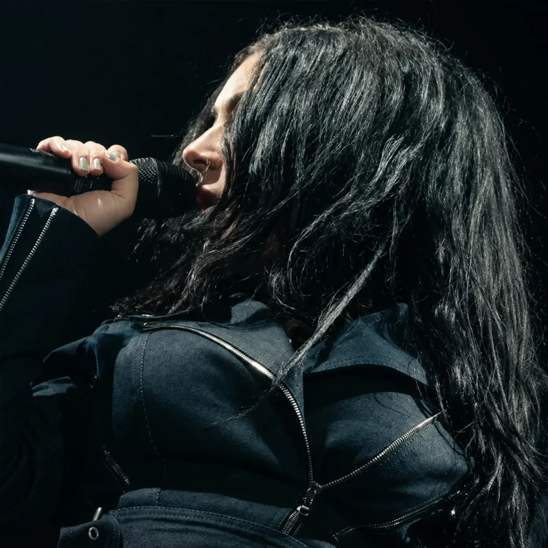 Charli XCX Performing Outside Lands Biker Coat