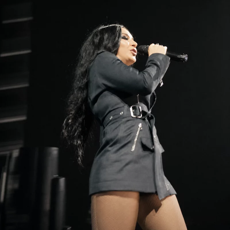 Charli XCX Performing Outside Lands Biker Coat