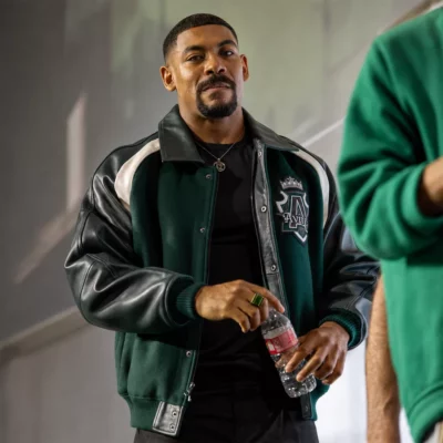 Comic Con 2026 Aaron Pierre Green Varsity Jacket