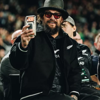 All Black VS Fiji Rugby Jason Momoa Bombar Jakcet