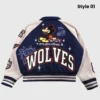 Mickey Mouse Wolves Letterman Jacket