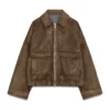 Project Runway 2026 Christian Siriano Suede Brown Jacket