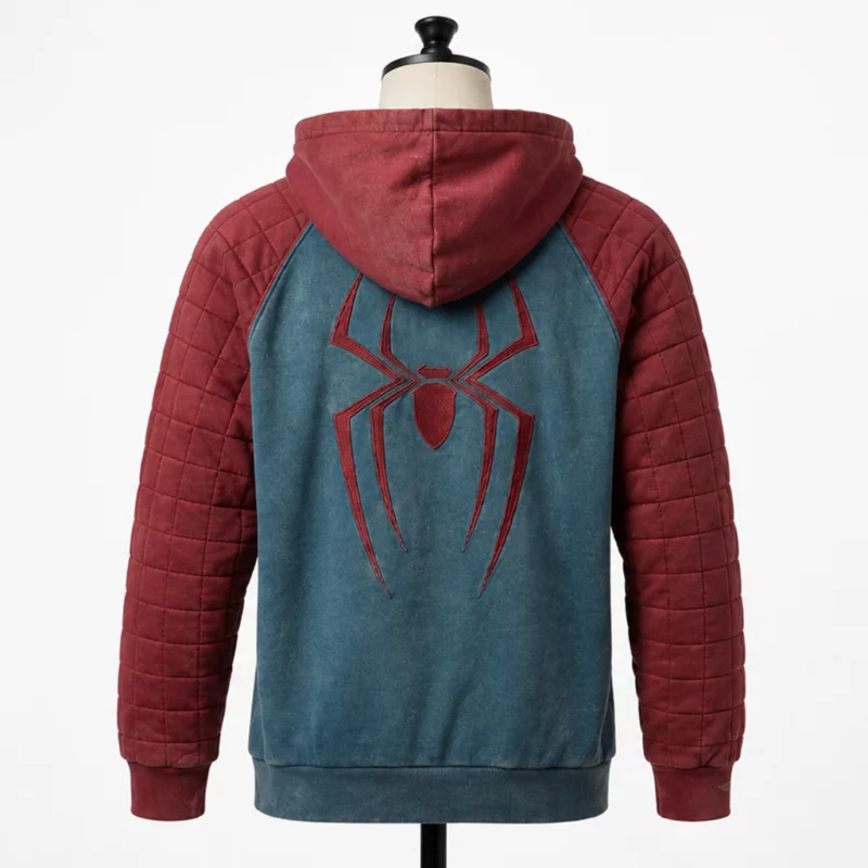 Spider-Man Quilted Sleeve Raglan Hoodie