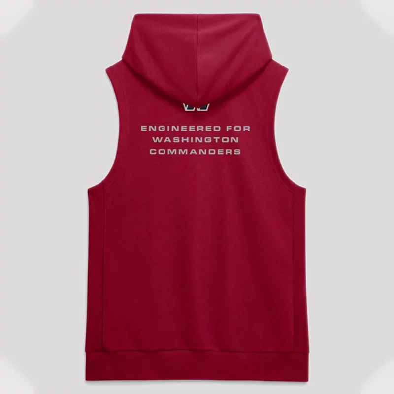Washington Commanders Sideline Sleeveless Burgundy Hoodie
