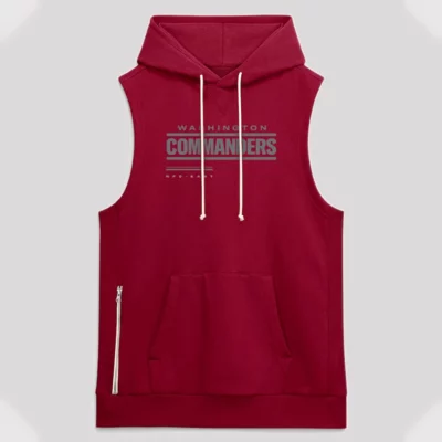 Washington Commanders Sideline Sleeveless Burgundy Hoodie