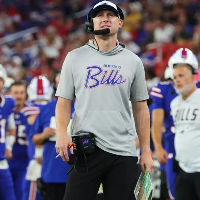 Buffalo Bills Joe Brady Grey Hoodie