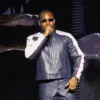 God We Trust Tour 2026 Asake Blue Leather Jacket