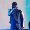 God We Trust Tour 2026 Asake Blue Leather Jacket