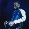 God We Trust Tour 2026 Asake Blue Leather Jacket