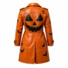 Jack-o-Lantern & Bat Trench Coat