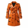 Jack-o-Lantern & Bat Trench Coat