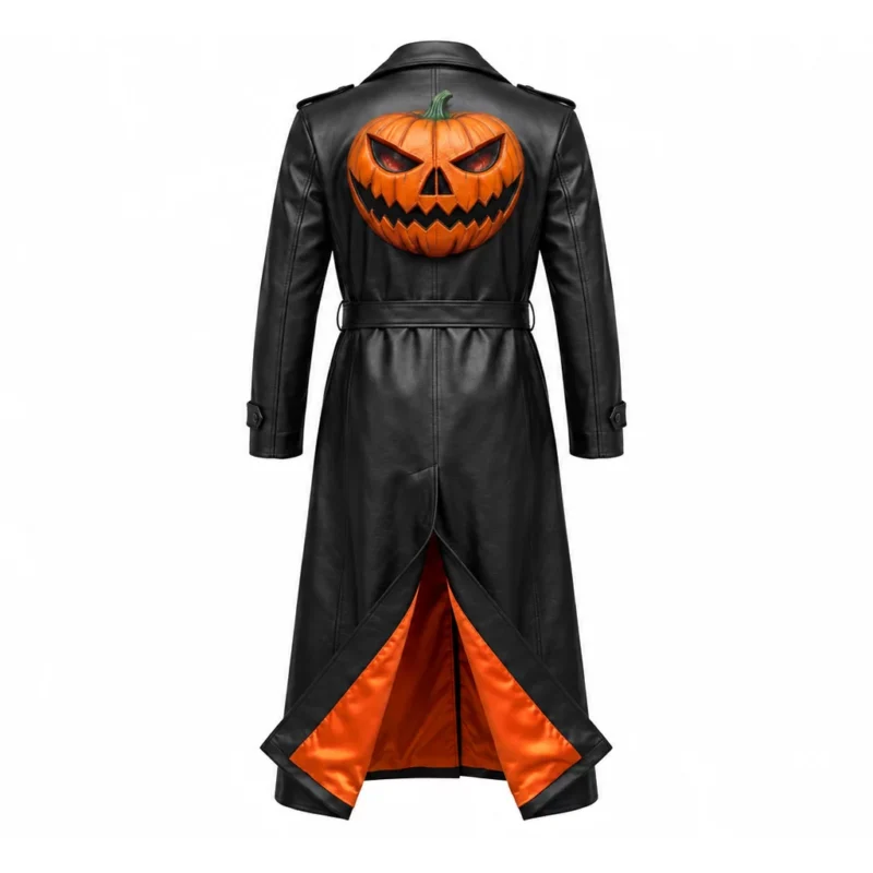 Halloween Jack o lantern Trench Coat