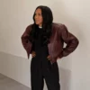 Honest Renovations S04 Lizzy Mathis Burgundy Jacket