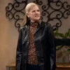 Leanne S02 Kristen Johnston Black Leather Blazer