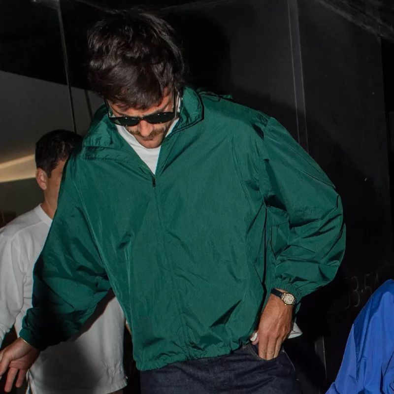 London Jacob Elordi windbreaker Green Jacket