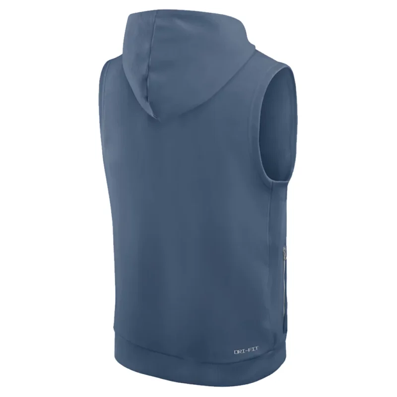 New England Patriots Sleeveless Blue Hoodie