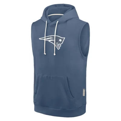 New England Patriots Sleeveless Blue Hoodie