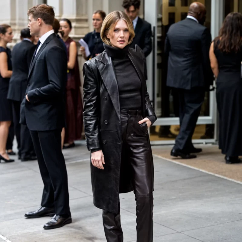 NY Fashion Week Meghann Fahy Coat
