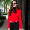 NY Fashion Week Ella Hunt Red Jacket