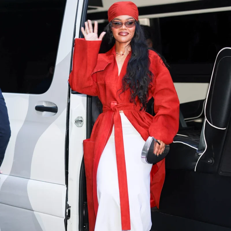 NY Fashion Week Teyana Taylor Coat