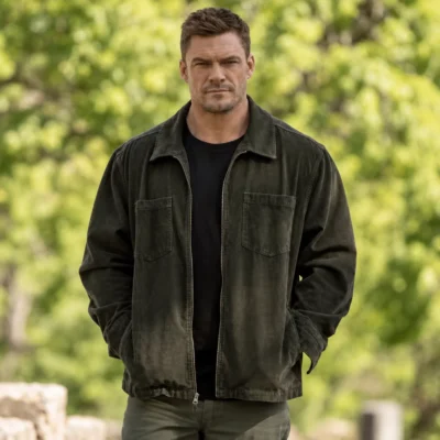 Reacher S4 Alan Ritchson Olive Green Jacket