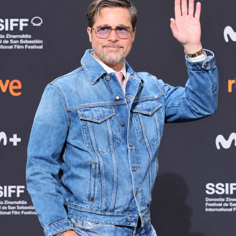 Spain Film Festival Brad Pitt Denim Jacket