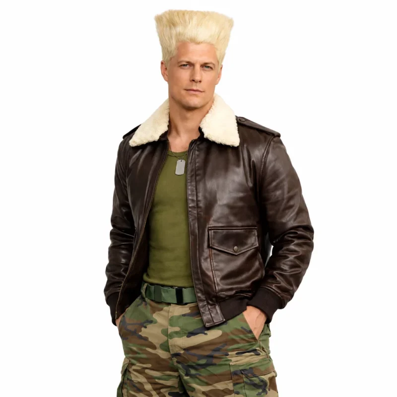 Street Fighter Cody Rhodes Leather Jacket
