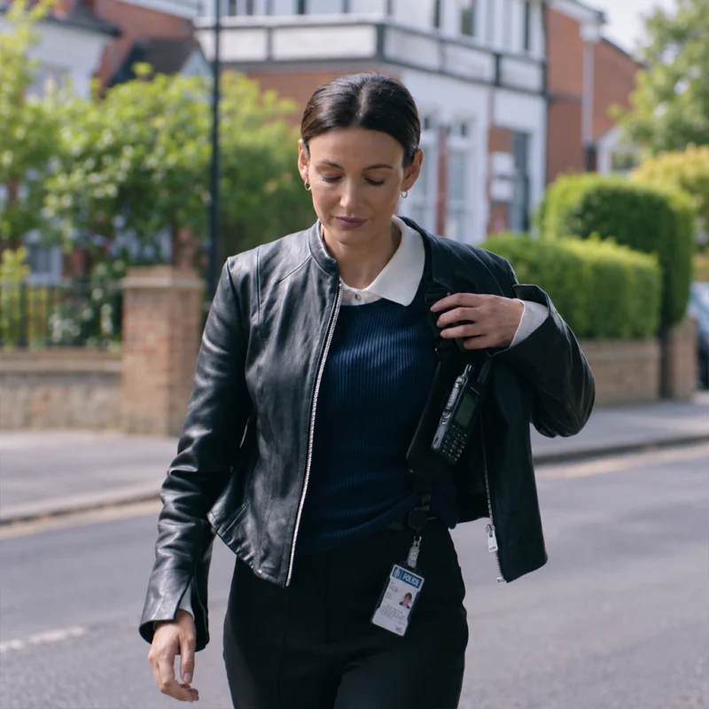 The Blame 2026 Michelle Keegan Black Jacket