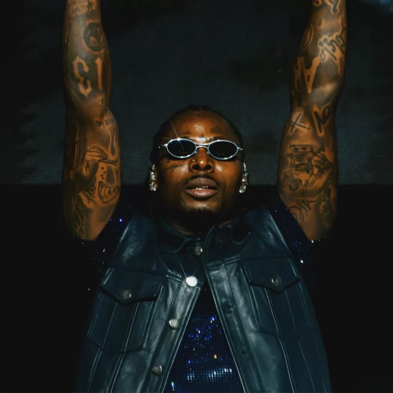 God We Trust Tour Asake Leather Vest