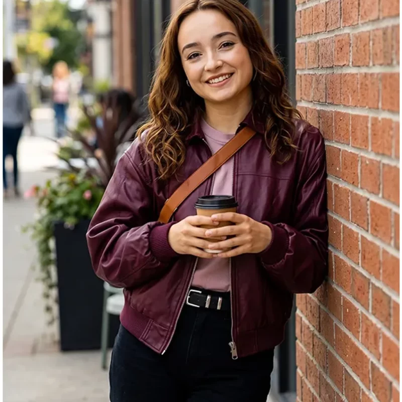Below Ruby Stokes Maroon Jacket