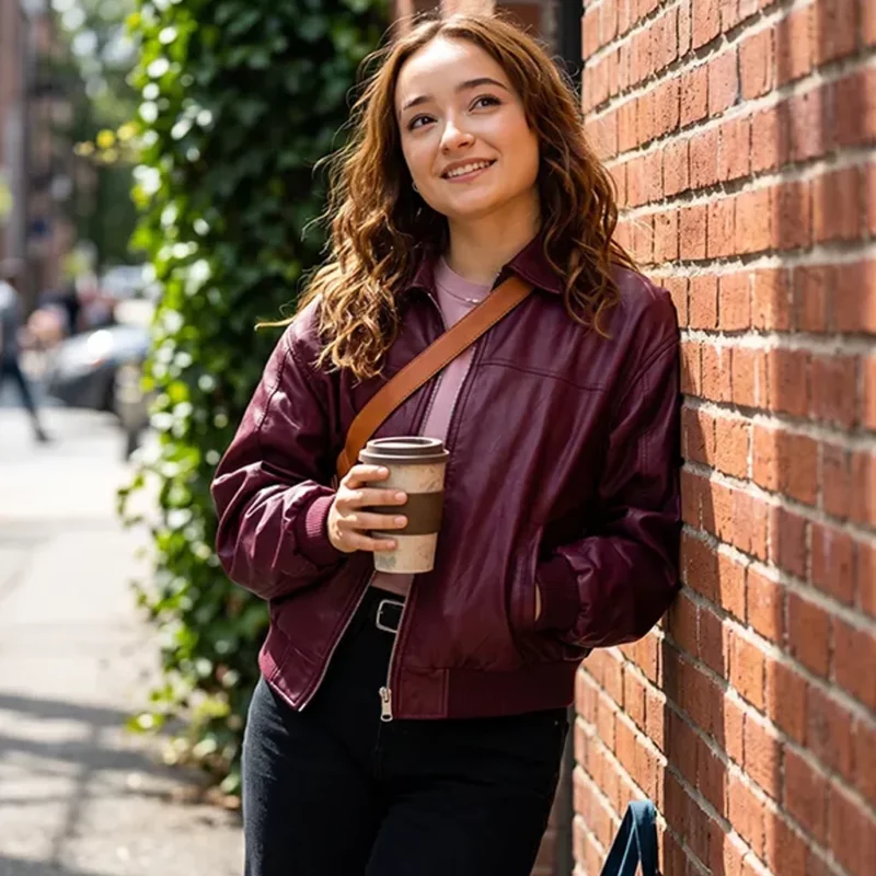 Below Ruby Stokes Maroon Jacket