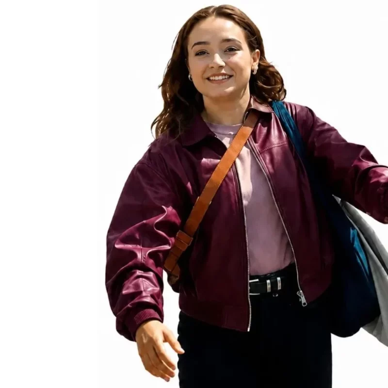 Below Ruby Stokes Maroon Jacket