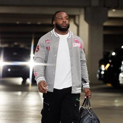 Chicago Bears Kyle Monangai Varsity Jacket